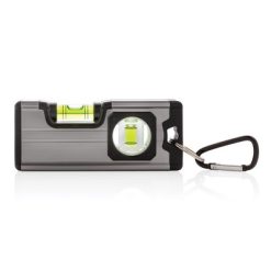 Poziomica 12 cm z nadrukiem Twojego logo, materiał: plastik, aluminium, kolor: szary