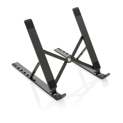 Składany stojak na laptopa do 15,6" Terra z nadrukiem Twojego logo, materiał: aluminium, tpu, kolor: szary Składany stojak na laptopa do 15,6" Terra z nadrukiem Twojego logo, materiał: aluminium, tpu, kolor: szary