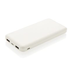 Power bank 10000 mAh z nadrukiem Twojego logo, materiał: plastik, kolor: biały