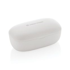 Bezprzewodowe słuchawki douszne Urban Vitamin Palm Springs ENC z nadrukiem Twojego logo, materiał: pu, kolor: biały