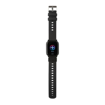 Monitor aktywności Fit Watch, TPE z recyklingu z nadrukiem Twojego logo, materiał: plastik, tpe, kolor: czarny Monitor aktywności Fit Watch, TPE z recyklingu z nadrukiem Twojego logo, materiał: plastik, tpe, kolor: czarny