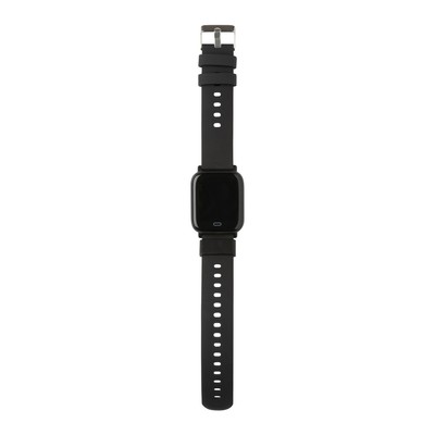 Monitor aktywności Fit Watch, TPE z recyklingu z nadrukiem Twojego logo, materiał: plastik, tpe, kolor: czarny Monitor aktywności Fit Watch, TPE z recyklingu z nadrukiem Twojego logo, materiał: plastik, tpe, kolor: czarny