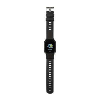 Monitor aktywności Fit Watch, TPE z recyklingu z nadrukiem Twojego logo, materiał: plastik, tpe, kolor: czarny Monitor aktywności Fit Watch, TPE z recyklingu z nadrukiem Twojego logo, materiał: plastik, tpe, kolor: czarny