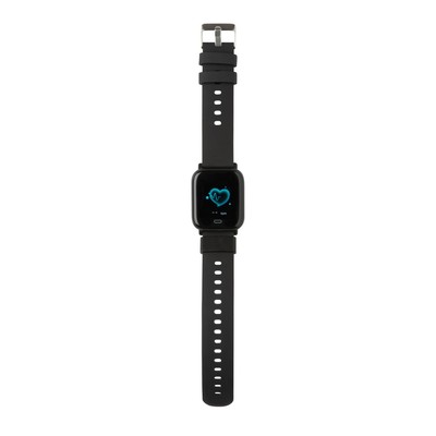 Monitor aktywności Fit Watch, TPE z recyklingu z nadrukiem Twojego logo, materiał: plastik, tpe, kolor: czarny Monitor aktywności Fit Watch, TPE z recyklingu z nadrukiem Twojego logo, materiał: plastik, tpe, kolor: czarny