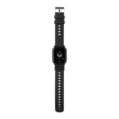 Monitor aktywności Fit Watch, TPE z recyklingu z nadrukiem Twojego logo, materiał: plastik, tpe, kolor: czarny Monitor aktywności Fit Watch, TPE z recyklingu z nadrukiem Twojego logo, materiał: plastik, tpe, kolor: czarny