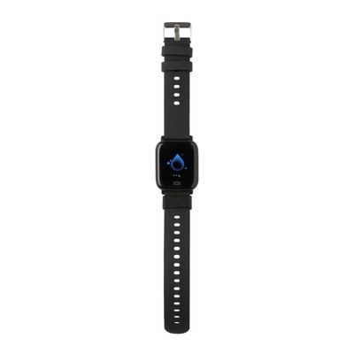 Monitor aktywności Fit Watch, TPE z recyklingu z nadrukiem Twojego logo, materiał: plastik, tpe, kolor: czarny Monitor aktywności Fit Watch, TPE z recyklingu z nadrukiem Twojego logo, materiał: plastik, tpe, kolor: czarny