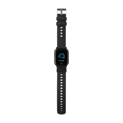 Monitor aktywności Fit Watch, TPE z recyklingu z nadrukiem Twojego logo, materiał: plastik, tpe, kolor: czarny Monitor aktywności Fit Watch, TPE z recyklingu z nadrukiem Twojego logo, materiał: plastik, tpe, kolor: czarny