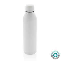 Butelka termiczna 500 ml, stal nierdzewna z recyklingu z nadrukiem Twojego logo, materiał: stal nierdzewna, stal, kolor: biały