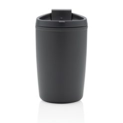Kubek podróżny 300 ml z PP z recyklingu z nadrukiem Twojego logo, kolor: szary