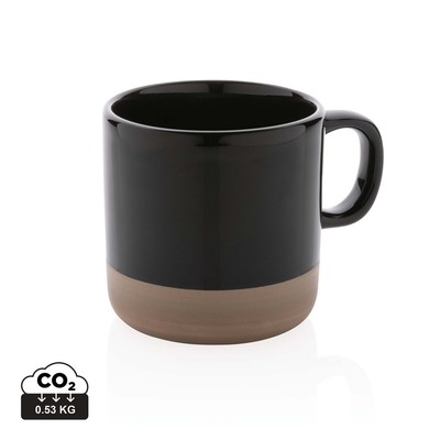 Kubek ceramiczny 360 ml z nadrukiem Twojego logo, materiał: ceramika, kolor: czarny Kubek ceramiczny 360 ml z nadrukiem Twojego logo, materiał: ceramika, kolor: czarny