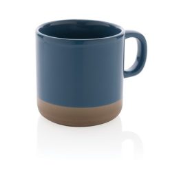 Kubek ceramiczny 360 ml z nadrukiem Twojego logo, materiał: ceramika, kolor: niebieski