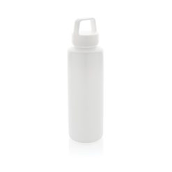 Butelka sportowa 500 ml z plastiku z recyklingu z nadrukiem Twojego logo, materiał: silikon, kolor: biały