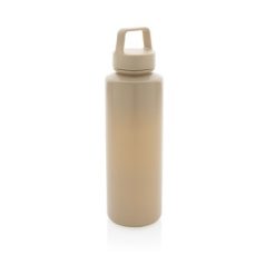 Butelka sportowa 500 ml z plastiku z recyklingu z nadrukiem Twojego logo, materiał: silikon, kolor: brązowy