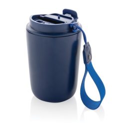 Kubek termiczny 380 ml Cuppa, stal nierdzewna z recyklingu z nadrukiem Twojego logo, materiał: stal nierdzewna, stal, kolor: niebieski