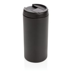 Kubek podróżny 300 ml Metro ze stali nierdzewnej z recyklingu z nadrukiem Twojego logo, materiał: stal nierdzewna, stal, kolor: czarny