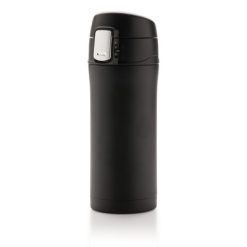 Kubek termiczny 300 ml, stal nierdzewna z recyklingu z nadrukiem Twojego logo, materiał: stal nierdzewna, stal, kolor: czarny