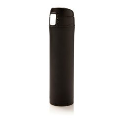 Kubek termiczny 450 ml, stal nierdzewna z recyklingu z nadrukiem Twojego logo, materiał: stal nierdzewna, stal, kolor: czarny