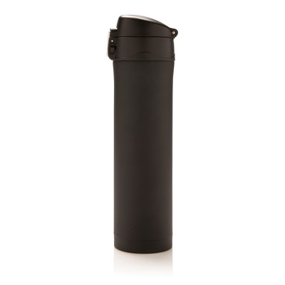Kubek termiczny 450 ml, stal nierdzewna z recyklingu z nadrukiem Twojego logo, materiał: stal nierdzewna, stal, kolor: czarny Kubek termiczny 450 ml, stal nierdzewna z recyklingu z nadrukiem Twojego logo, materiał: stal nierdzewna, stal, kolor: czarny