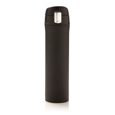 Kubek termiczny 450 ml, stal nierdzewna z recyklingu z nadrukiem Twojego logo, materiał: stal nierdzewna, stal, kolor: czarny Kubek termiczny 450 ml, stal nierdzewna z recyklingu z nadrukiem Twojego logo, materiał: stal nierdzewna, stal, kolor: czarny