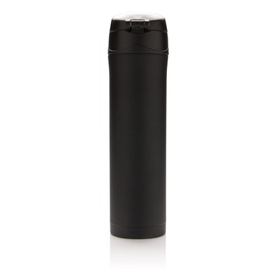 Kubek termiczny 450 ml, stal nierdzewna z recyklingu z nadrukiem Twojego logo, materiał: stal nierdzewna, stal, kolor: czarny Kubek termiczny 450 ml, stal nierdzewna z recyklingu z nadrukiem Twojego logo, materiał: stal nierdzewna, stal, kolor: czarny