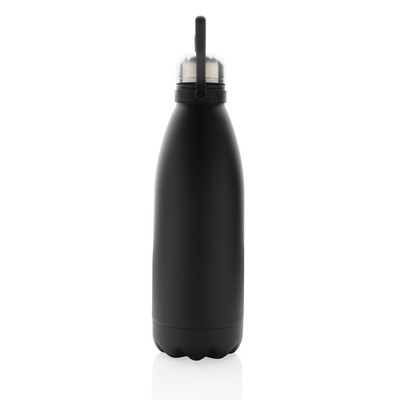 Butelka termiczna 1500 ml, stal nierdzewna z recyklingu z nadrukiem Twojego logo, materiał: stal nierdzewna, stal, kolor: czarny Butelka termiczna 1500 ml, stal nierdzewna z recyklingu z nadrukiem Twojego logo, materiał: stal nierdzewna, stal, kolor: czarny