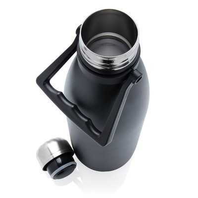 Butelka termiczna 1500 ml, stal nierdzewna z recyklingu z nadrukiem Twojego logo, materiał: stal nierdzewna, stal, kolor: czarny Butelka termiczna 1500 ml, stal nierdzewna z recyklingu z nadrukiem Twojego logo, materiał: stal nierdzewna, stal, kolor: czarny