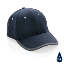 Czapka z daszkiem AWARE™ z nadrukiem Twojego logo, materiał: rpet, bawełna, kolor: niebieski