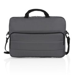 Torba na laptopa 15,6" AWARE™ RPET z nadrukiem Twojego logo, materiał: pu, rpet, kolor: szary
