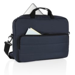 Torba na laptopa 15,6" AWARE™ RPET z nadrukiem Twojego logo, materiał: pu, rpet, kolor: niebieski