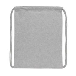 Worek ze sznurkiem AWARE™ z nadrukiem Twojego logo, materiał: bawełna, kolor: szary