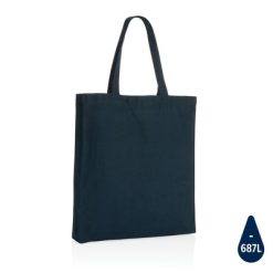 Torba na zakupy AWARE™ z nadrukiem Twojego logo, materiał: bawełna, kolor: niebieski
