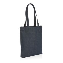 Torba na zakupy AWARE™, dżins z recyklingu z nadrukiem Twojego logo, kolor: niebieski