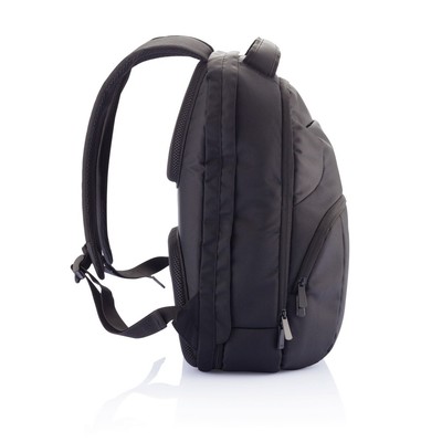 Plecak na laptopa 15,6" AWARE™ RPET z nadrukiem Twojego logo, materiał: rpet, kolor: czarny Plecak na laptopa 15,6" AWARE™ RPET z nadrukiem Twojego logo, materiał: rpet, kolor: czarny