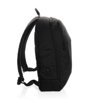 Plecak na laptopa 15,6" Swiss Peak AWARE™ RPET z nadrukiem Twojego logo, materiał: rpet, kolor: czarny Plecak na laptopa 15,6" Swiss Peak AWARE™ RPET z nadrukiem Twojego logo, materiał: rpet, kolor: czarny