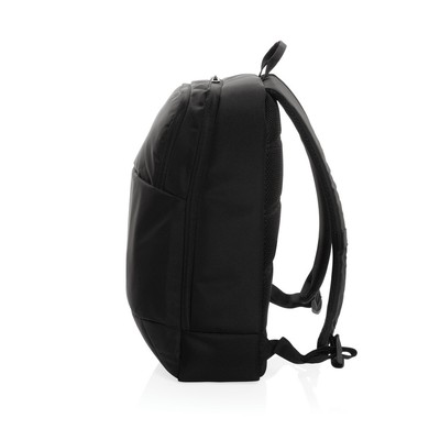 Plecak na laptopa 15,6" Swiss Peak AWARE™ RPET z nadrukiem Twojego logo, materiał: rpet, kolor: czarny Plecak na laptopa 15,6" Swiss Peak AWARE™ RPET z nadrukiem Twojego logo, materiał: rpet, kolor: czarny