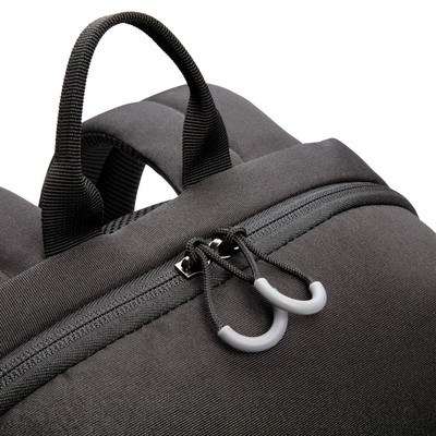 Plecak na laptopa Swiss Peak AWARE™, ochrona RFID z nadrukiem Twojego logo, materiał: rpet, kolor: czarny Plecak na laptopa Swiss Peak AWARE™, ochrona RFID z nadrukiem Twojego logo, materiał: rpet, kolor: czarny