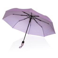 Mały parasol automatyczny 21" AWARE™ RPET z nadrukiem Twojego logo, materiał: rpet, kolor: fioletowy