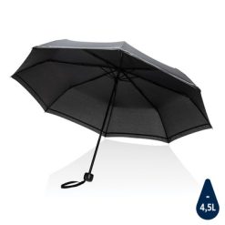 Mały parasol 20.5" AWARE™ RPET z nadrukiem Twojego logo, materiał: metal, rpet, kolor: czarny
