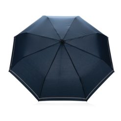 Mały parasol 20.5" AWARE™ RPET z nadrukiem Twojego logo, materiał: metal, rpet, kolor: niebieski