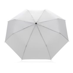 Mały parasol manualny 21" AWARE RPET z nadrukiem Twojego logo, materiał: metal, rpet, kolor: biały