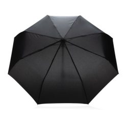 Parasol automatyczny 21" AWARE™ RPET z nadrukiem Twojego logo, materiał: metal, rpet, kolor: czarny