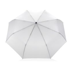 Parasol automatyczny 21" AWARE™ RPET z nadrukiem Twojego logo, materiał: metal, rpet, kolor: biały