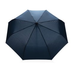 Bambusowy parasol automatyczny 21" AWARE™ RPET z nadrukiem Twojego logo, materiał: metal, rpet, kolor: niebieski