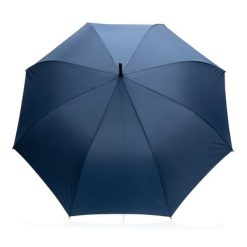 Bambusowy parasol automatyczny 27" AWARE™ RPET z nadrukiem Twojego logo, materiał: metal, rpet, kolor: niebieski