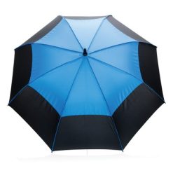 Parasol sztormowy 27", automatyczny AWARE™ RPET z nadrukiem Twojego logo, materiał: metal, rpet, kolor: niebieski