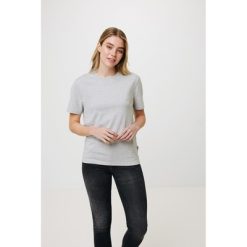 Koszulka z niebarwionej bawełny z recyklingu Iqoniq Manuel z nadrukiem Twojego logo, materiał: bawełna, kolor: szary