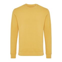 Bluza z bawełny z recyklingu Iqoniq Zion z nadrukiem Twojego logo, materiał: bawełna, kolor: żółty