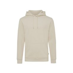 Bluza z kapturem z niebarwionej bawełny z recyklingu Iqoniq Torres z nadrukiem Twojego logo, materiał: bawełna, kolor: neutralny