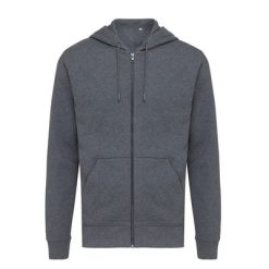 Bluza z kapturem z bawełny z recyklingu Iqoniq Abisko z nadrukiem Twojego logo, materiał: bawełna, kolor: szary
