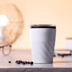 Kubek termiczny 350 ml z nadrukiem Twojego logo, materiał: pp, stal nierdzewna, stal, kolor: biały